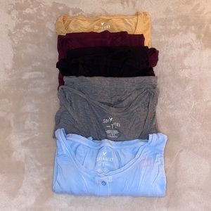 BUNDLE (5) American Eagle Long Sleeve T Shirts